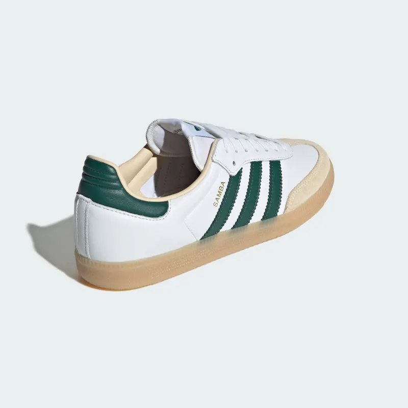 Adidas Samba OG Cloud White / Collegiate Green / Gum (JS3831)