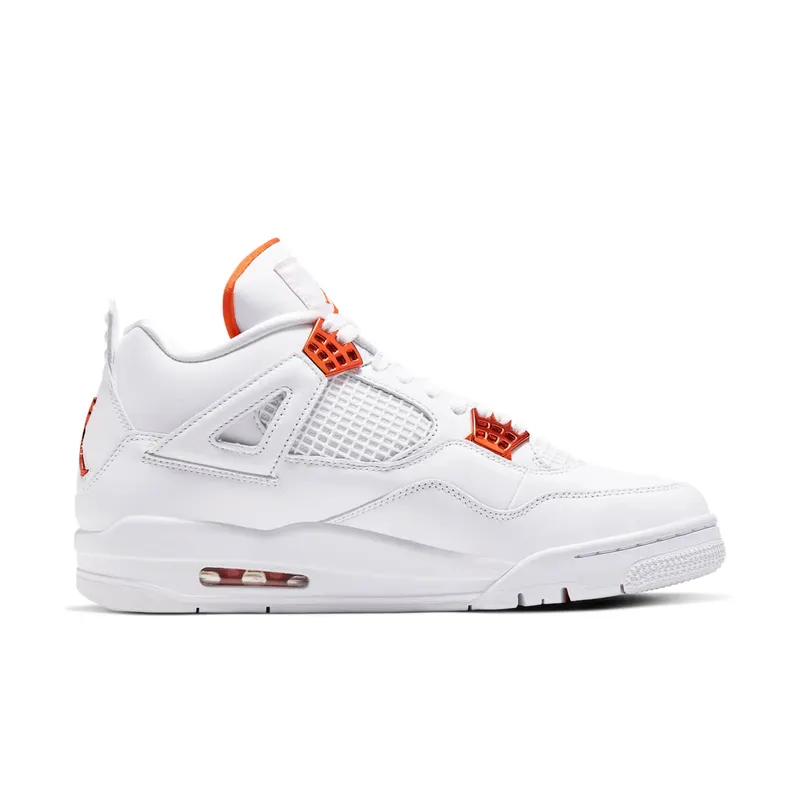 Jordan 4 Retro Metallic Orange White/Metallic Silver-Team Orange (CT8527-118)