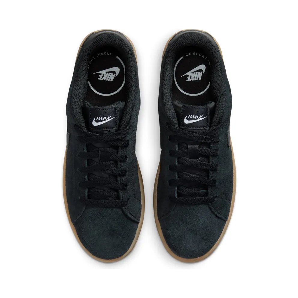 Nike Court Royale 2 Low Suede “Black / White / Gum Light Brown” (CZ0218-001)