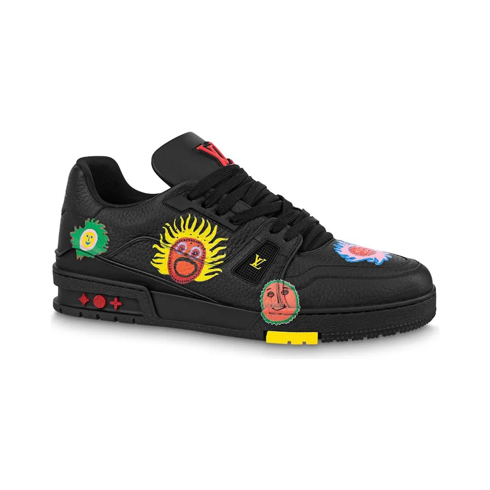 Louis Vuitton x Yayoi Kusama Trainer Black Print (1ABD2W)