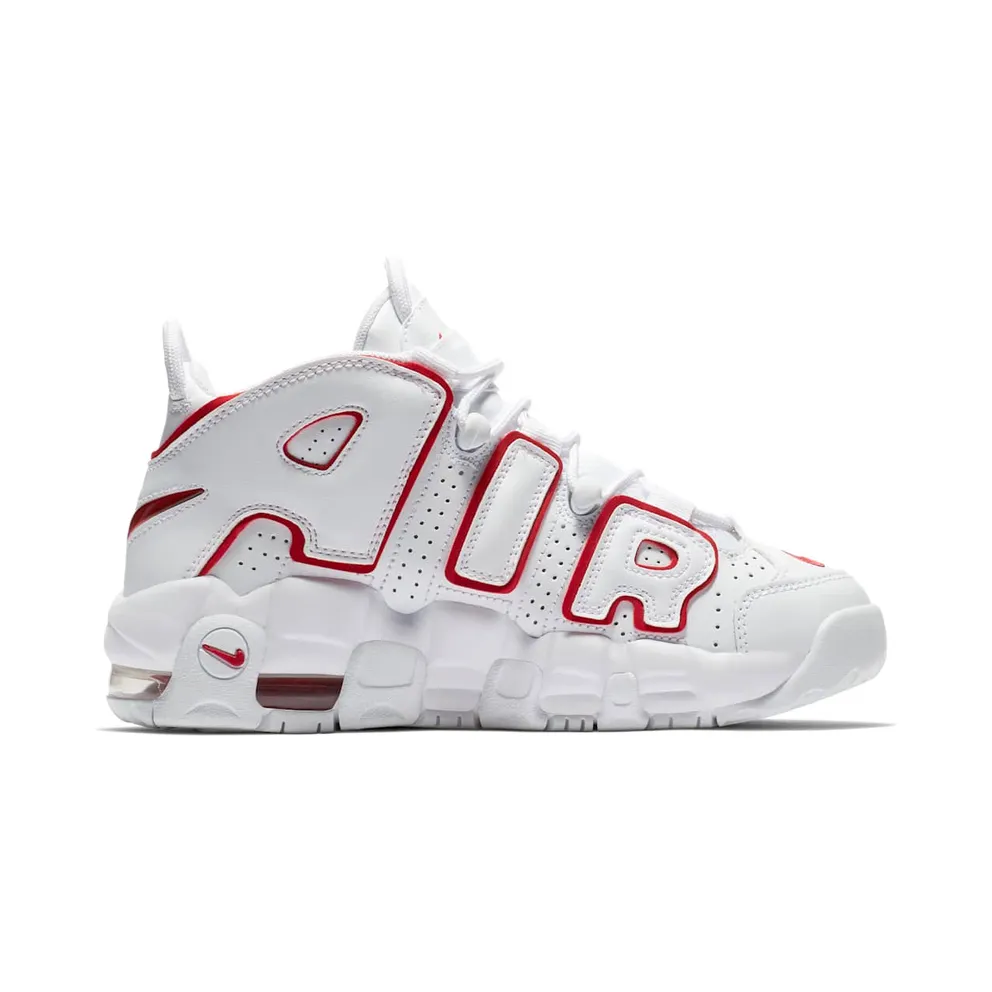 Nike Air More Uptempo White Varsity Red Outline (GS) White/Varsity Red-White (415082-108)