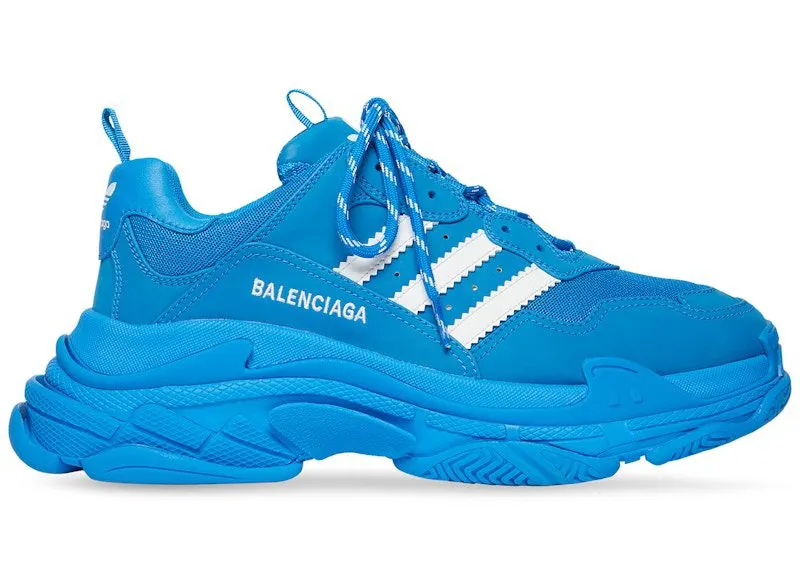 Balenciaga x adidas Triple S Blue White (712764W2ZB24090)