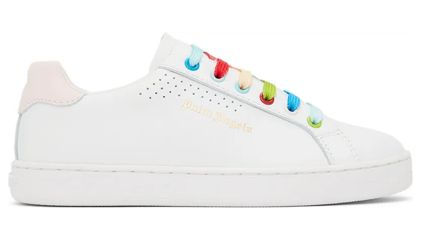 Palm Angels Kids White & Pink Palm 1 Sneakers (PGIA002S22LEA0020130)