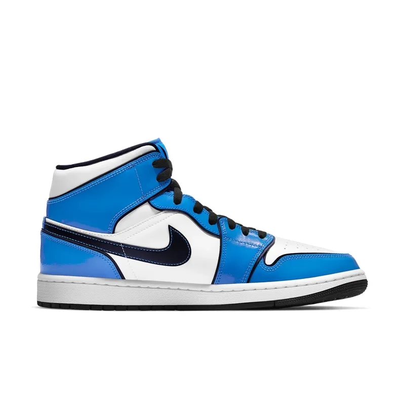 Jordan 1 Mid Signal Blue White/Signal Blue-Black (DD6834-402)