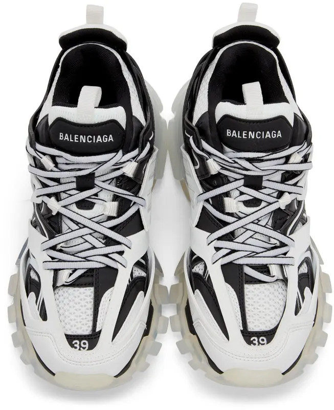 Balenciaga Black & White Track Sneakers (647742-W3BZ2-9010)