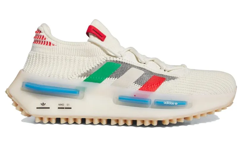 adidas NMD S1 Cream White Red Green (ID7957)