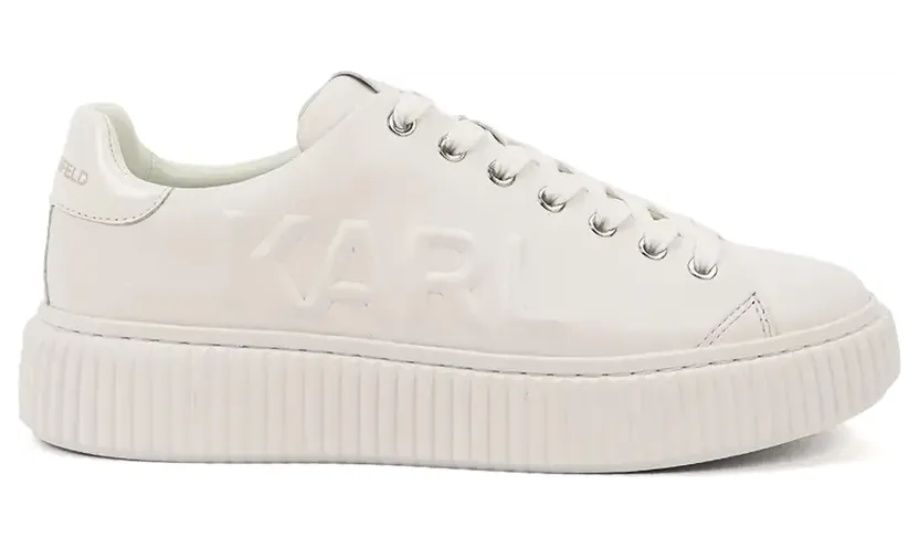 Karl Lagerfeld Sneakers mit Prägung – Weiß (KL24225)