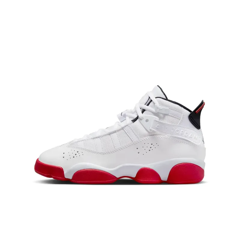 Jordan 6 Rings GS “White University Red” (323419-160)