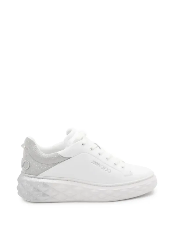 Jimmy Choo Diamond Maxi sneakers with glitters – White (DIAMONDMAXIFIIIVR)