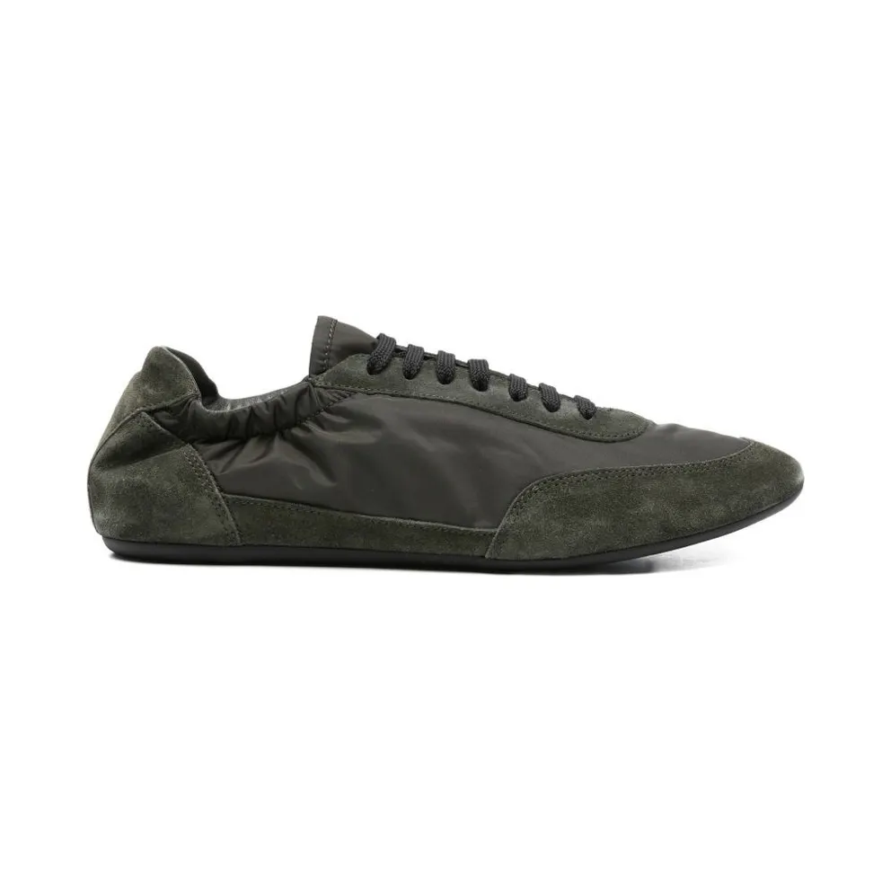 Prada – Collapse Re-Nylon en suède elastische sneakers – – Schuhe – Grün (2EG479D7CF0334)