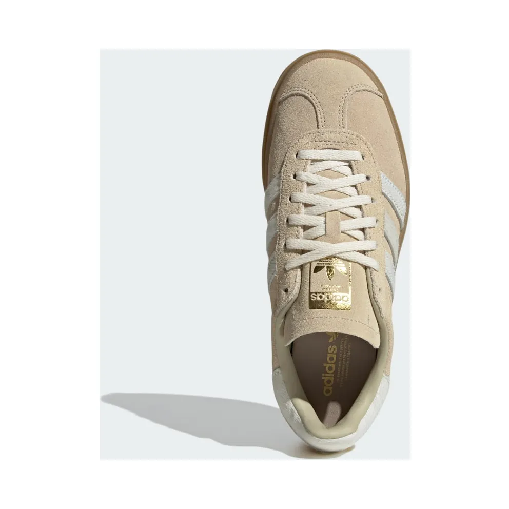 Adidas GAZELLE BOLD Shoes Stone Khaki / Cream White / Gold Metallic (IH4201)