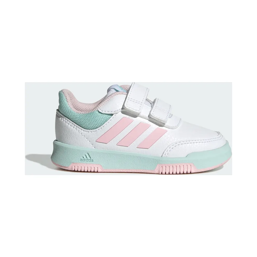 Adidas Tensaur met Klittenband Cloud White / Clear Pink / Semi Flash Aqua (JQ2876)