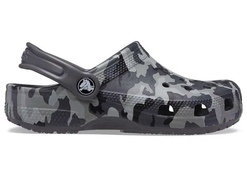 Crocs Classic Camo Clog Black Grey (207593-097)