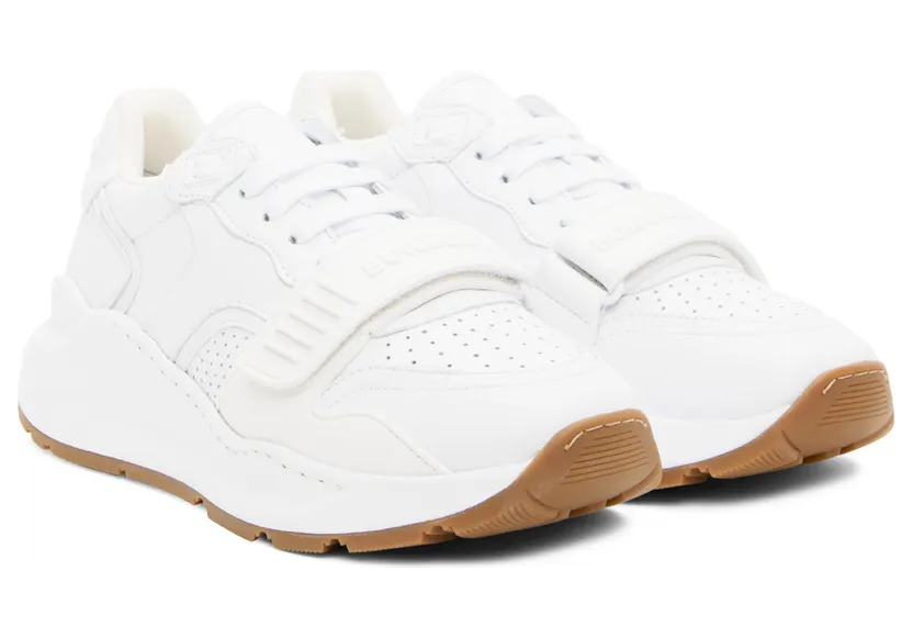 Burberry White Perforated Low-Top Sneakers (8052973) (4)