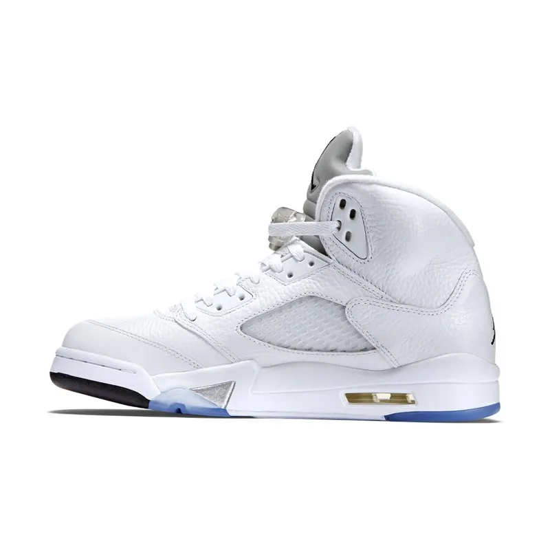 Jordan 5 Retro Metallic White (2015) White/Metallic Silver-Black (136027-130)