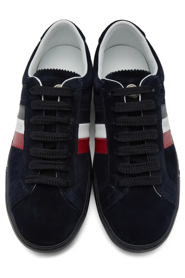 Moncler Navy Suede New Monaco Sneakers (F209A4M7144001A96) (5)