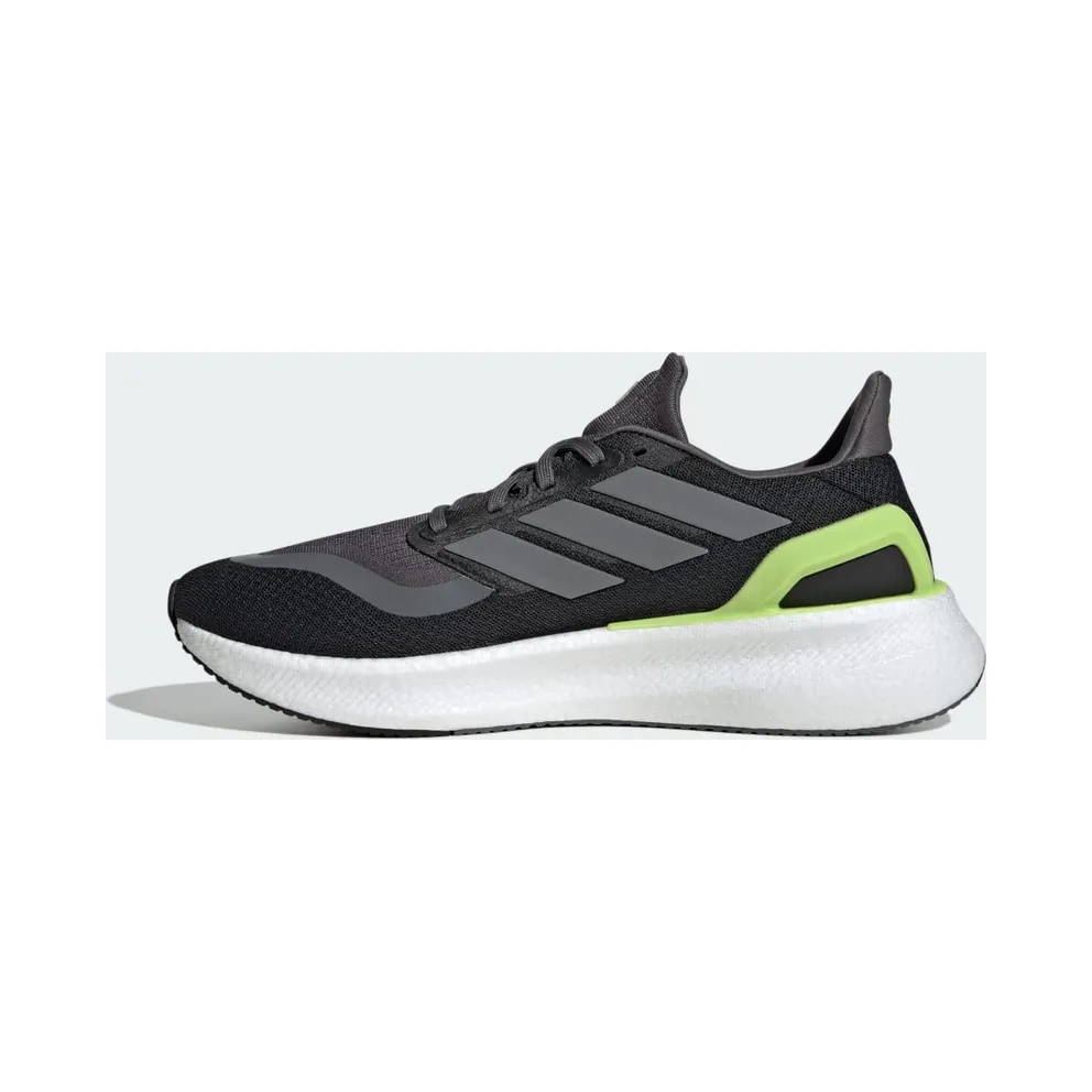 Adidas Pureboost 5 Running Shoes Core Black / Iron Metallic / Pulse Lime (JH6445)