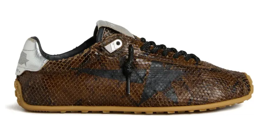 Golden Goose Marathon Speed leren sneakers met print – Bruin (GWF00892F007837)