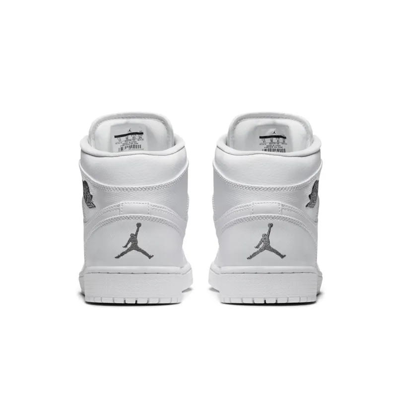 Jordan 1 Mid White Cool Grey (2014) White/Cool Grey-White (554724-120)