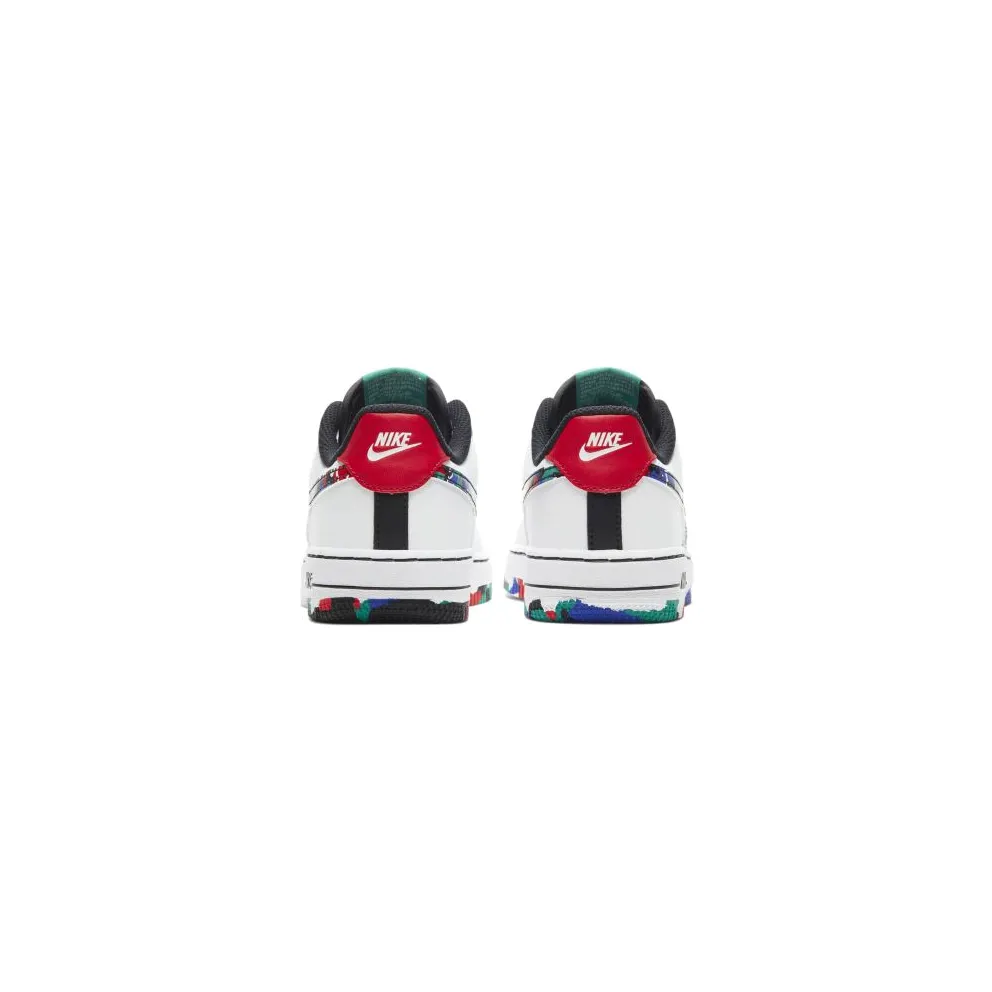 Nike Air Force 1 Low Crayon White Multi (PS) White/Hyper Blue-Neptune Green-Multi-Color (CU4634-100)
