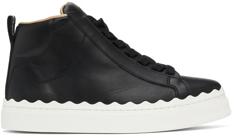 Chloé Black Lauren High-Top Sneakers (CHC21S41342)