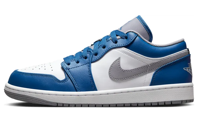 Air Jordan 1 Low “True Blue / White / Cement Grey” (553558-412)