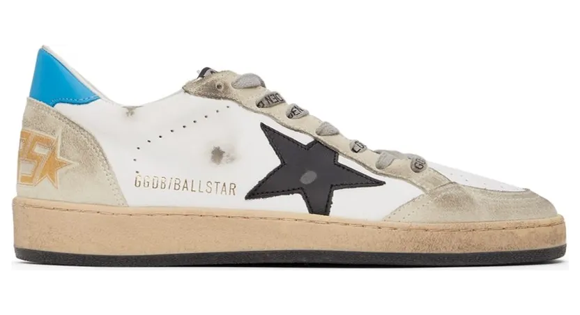 Golden Goose Ball-Star Low White Light Blue (GMF00117F00209981307)