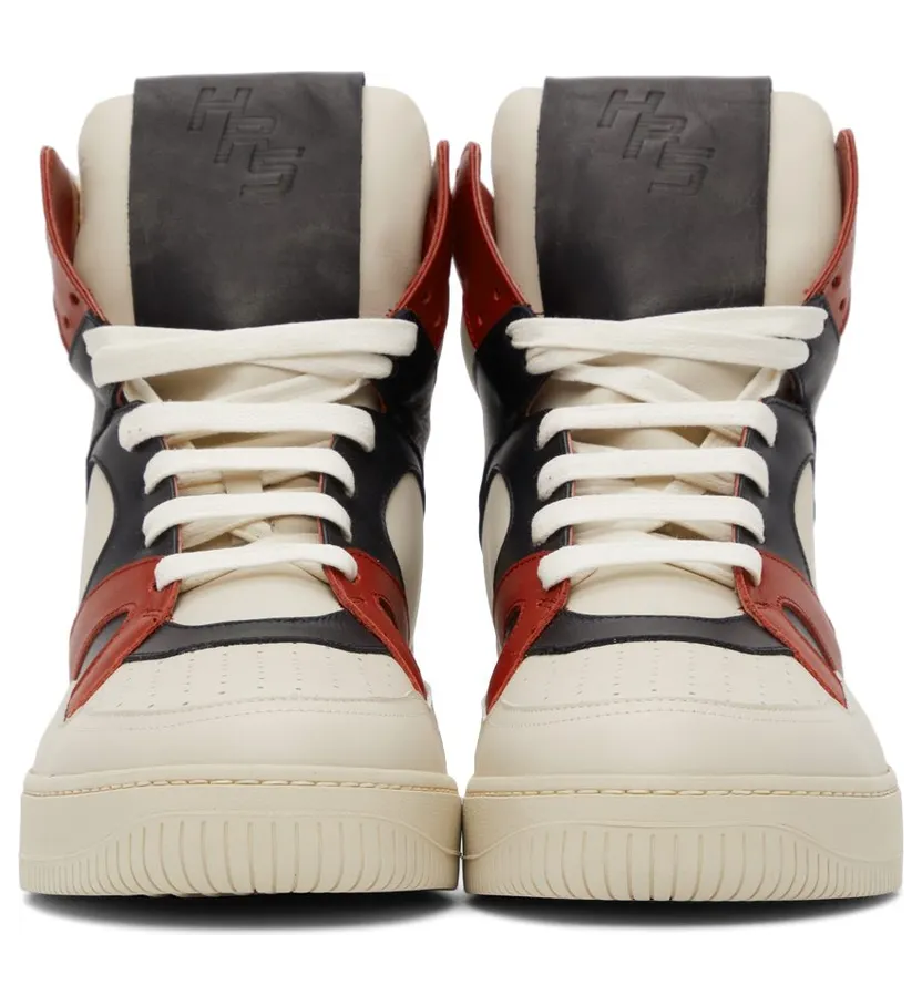 Human Recreational Services Off-White & Red Mongoose Sneakers (UE21GF0200X1C10) (2)
