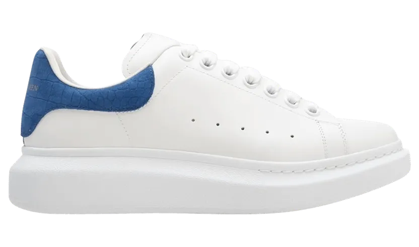 Alexander McQueen Oversized White Blue Croc (625162WHZ4K9255)