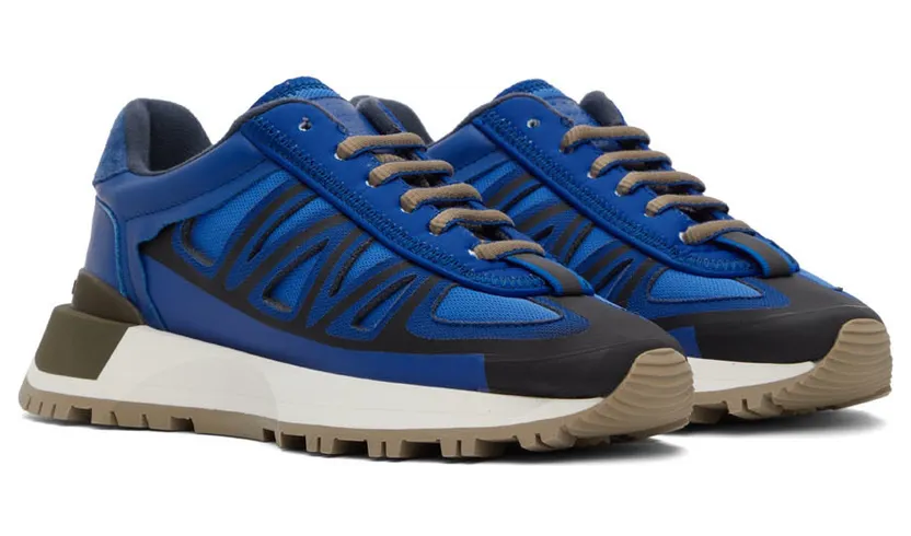 Maison Margiela SSENSE Exclusive Blue 50/50 Sneakers (S58WS0217 P4760) (4)
