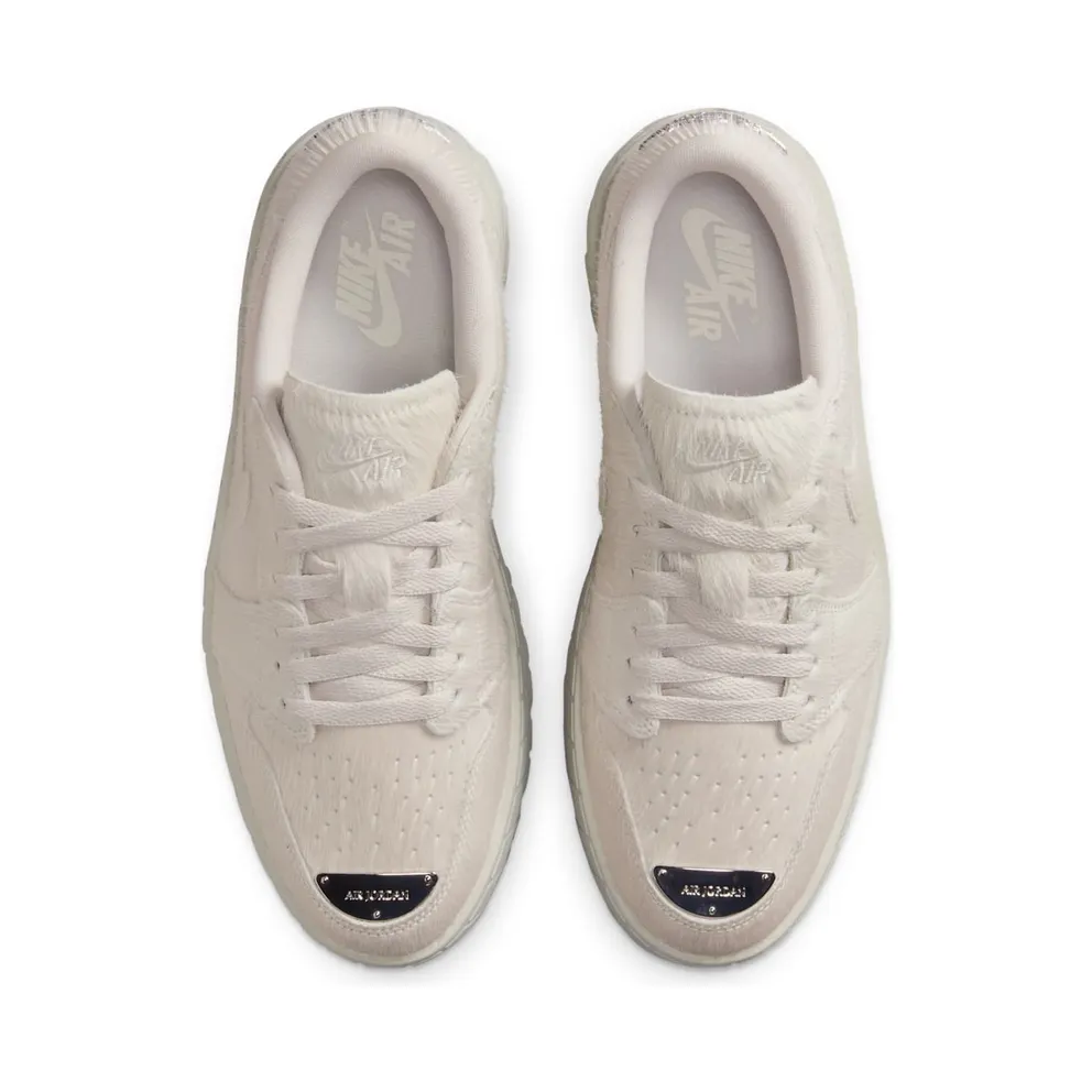 Jordan 1 Low Brooklyn Light Bone Metallic Silver (IB7210-001)