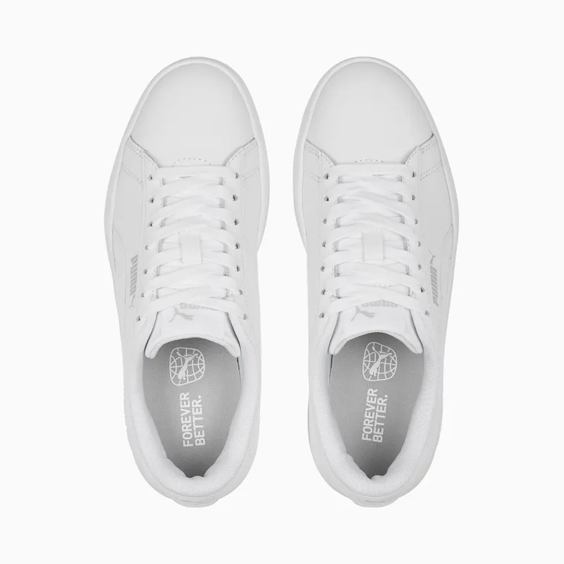 Puma Smash 3.0 Leather Youth White/Grey (392031-02)