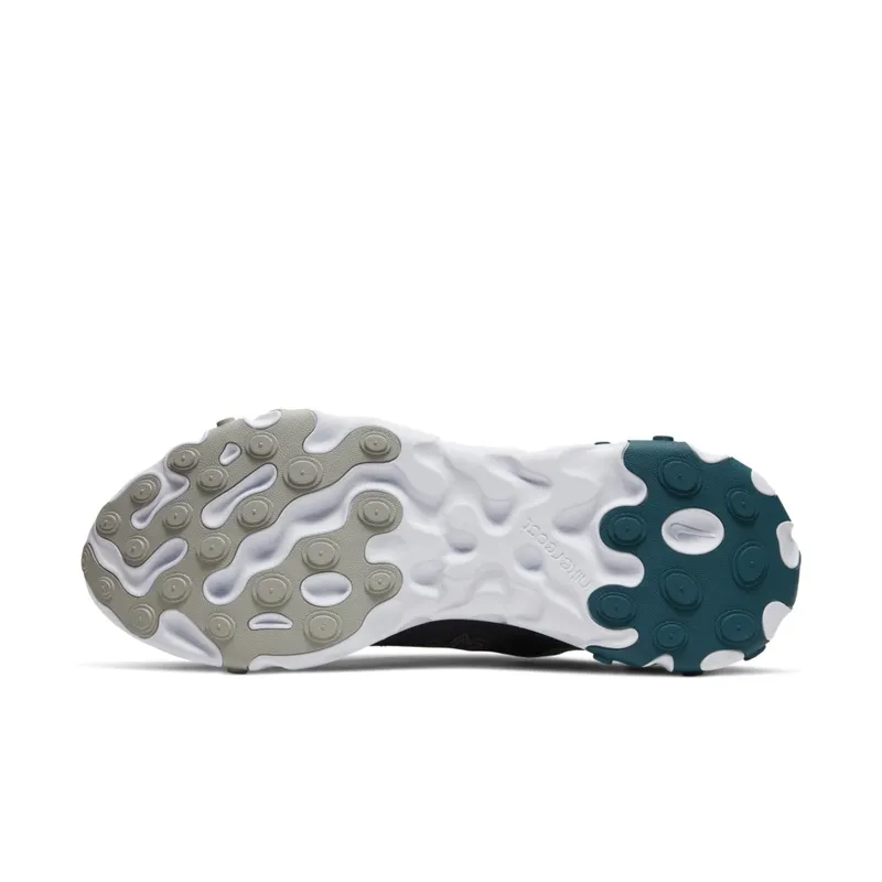 Nike React Element 55 Philadelphia Eagles Black/White-Medium Silver-Sport Teal (CK4877-001)
