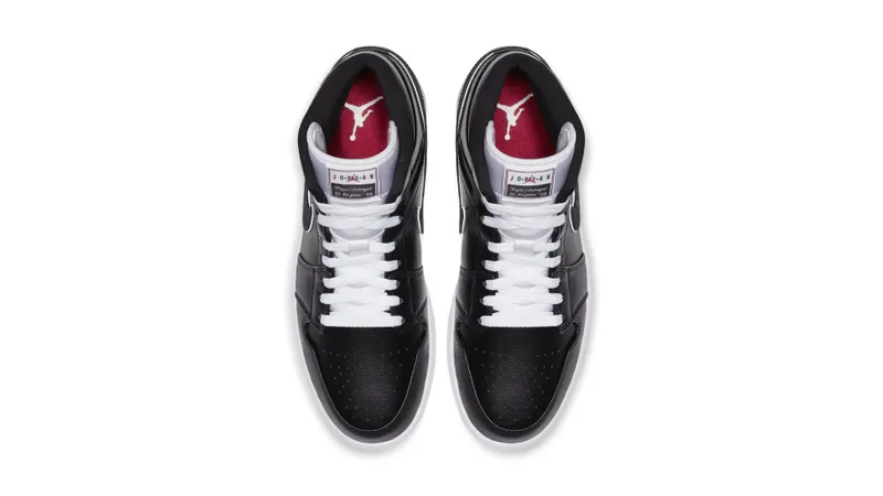 Jordan 1 Mid Maybe I Destroyed The Game Black/Black-White-Gym Red (852542-016)