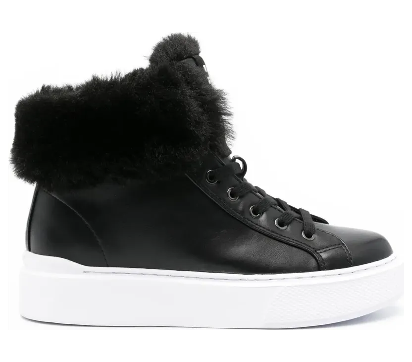 GUESS USA Histori 2 sneakers van imitatiebont – Zwart (FL8H2SSMA12)