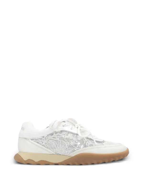 PINKO Sneakers verfraaid with pailletten and kanten vlakken – White (SS0229P176)