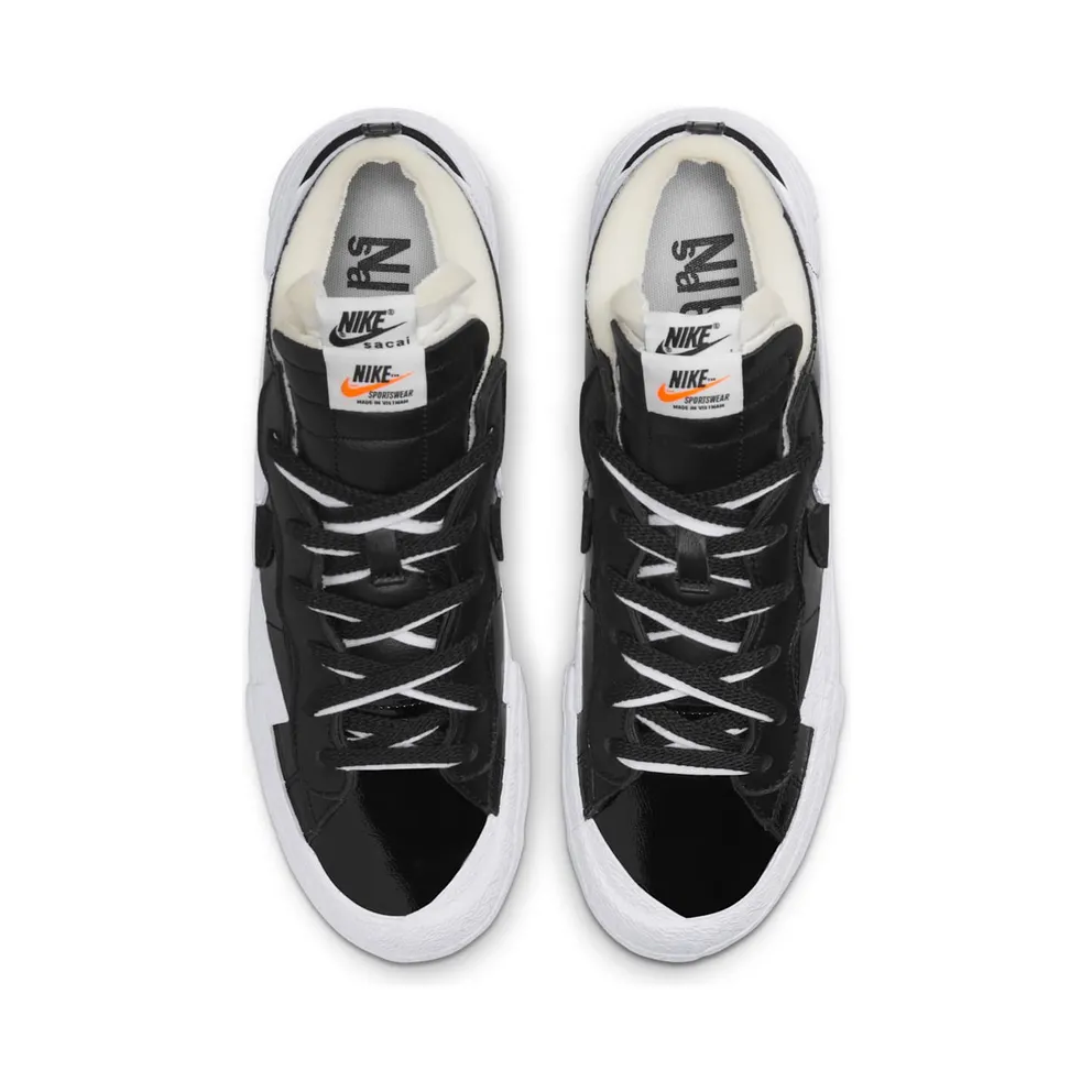 Nike x Sacai Blazer Low Black Patent Leather (DM6443-001)