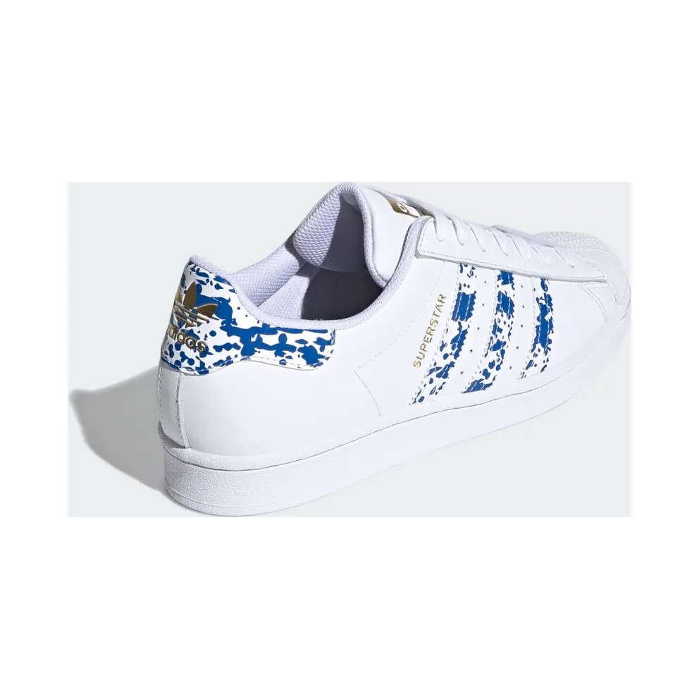 adidas Superstar Cloud White / Blue / Gold Metallic (FY7713)