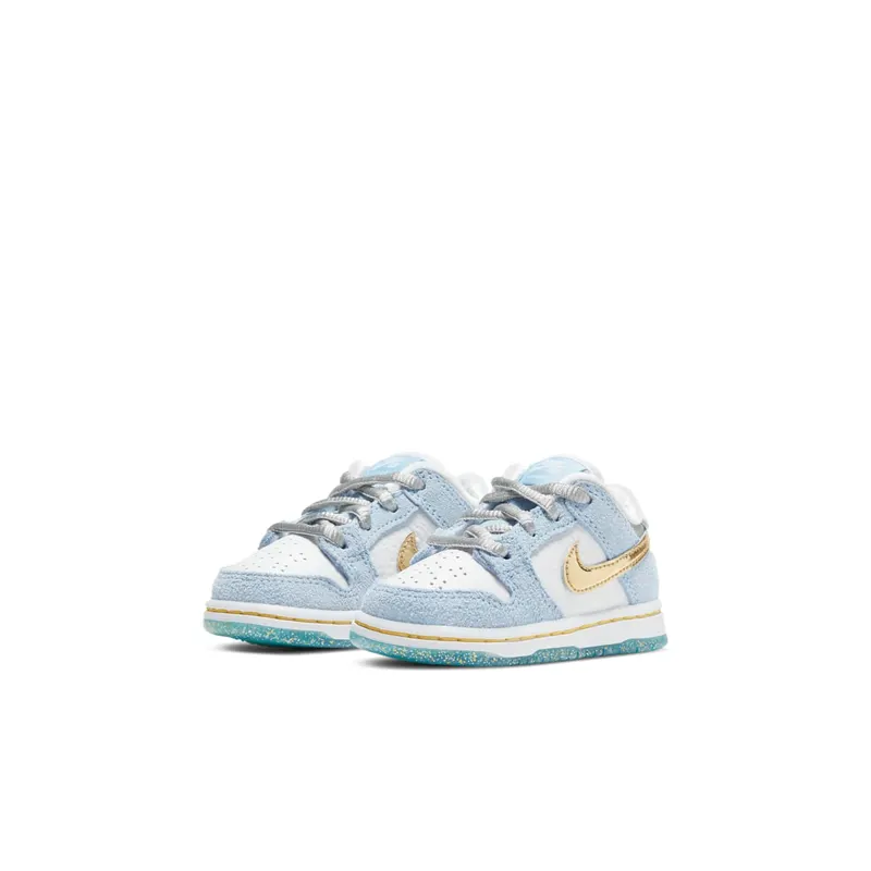 Nike SB Dunk Low Sean Cliver (TD) Ice Blue/White-Metallic Gold-Metallic Silver (DJ2520-400)