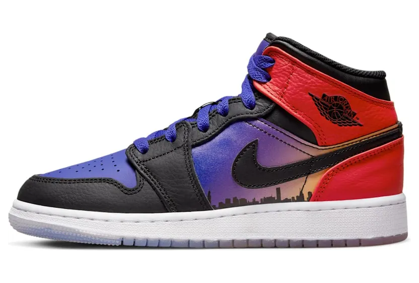 Air Jordan 1 Mid SS GS Skyline “Concord / University Red / Psychic Purple / Black” (DX4379-400)
