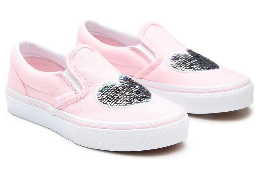 VANS Sequin Patch Classic Slip-on Kinderschoenen (Roze)