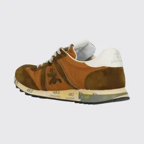 Premiata Lucy Sneakers in Suede and Used Nylon Rust (LUCY8191)