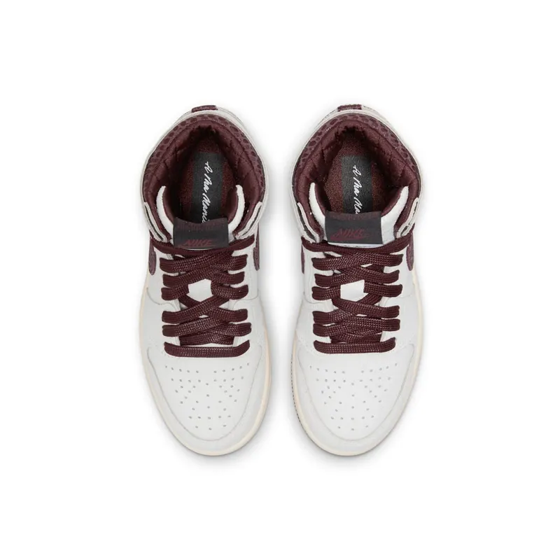 Air Jordan x Ma Maniere 1 High OG (PS) – “Sail / Burgundy Crush” (DO7099-100)