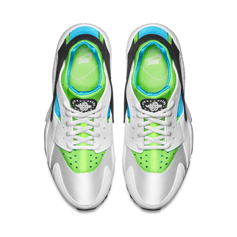 Nike Air Huarache Run White Clearwater Flash Lime (W) White/White-Clearwater-Flash Lime (634835-100)