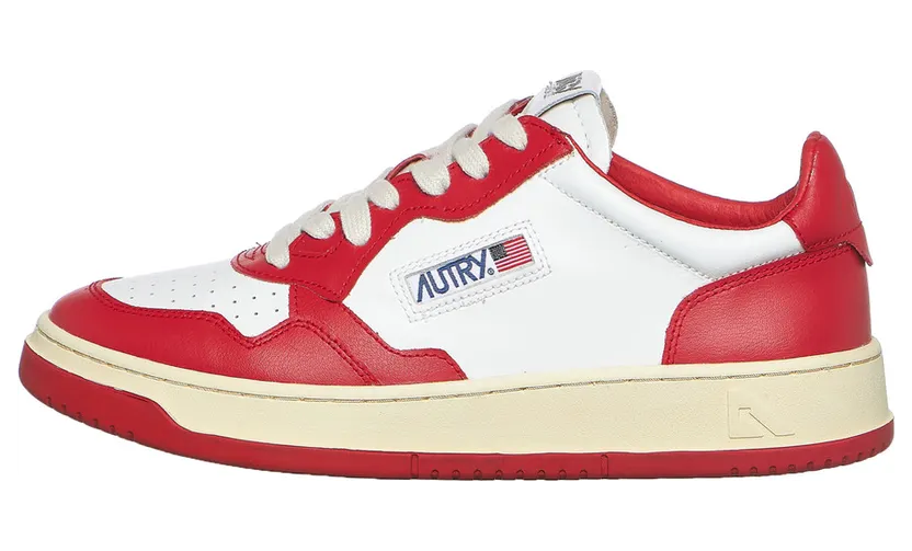 Autry Medalist Low White / Red (AULMWB02)