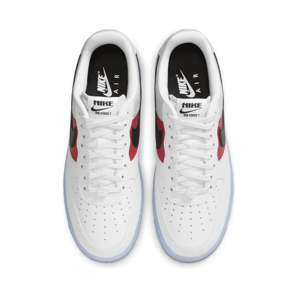Nike Air Force 1 Low White Red Black (Icy Soles) White/Vast Grey-University Red-Black (CT2295-110)