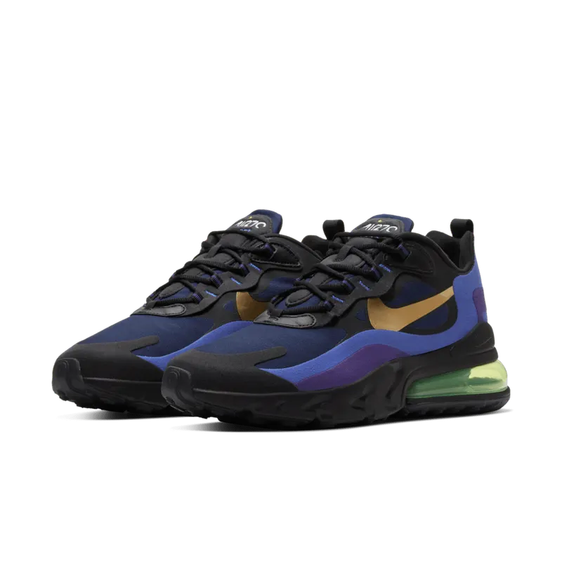 Nike Air Max 270 React Heavy Metal Black/Deep Royal Blue/Hyper Royal (AO4971-005)