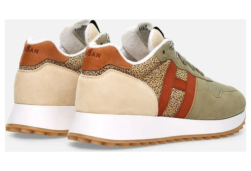 Sneakers Hogan H383 Green Ivory Orange (HXW4290CM40R5A0UAU) (2)