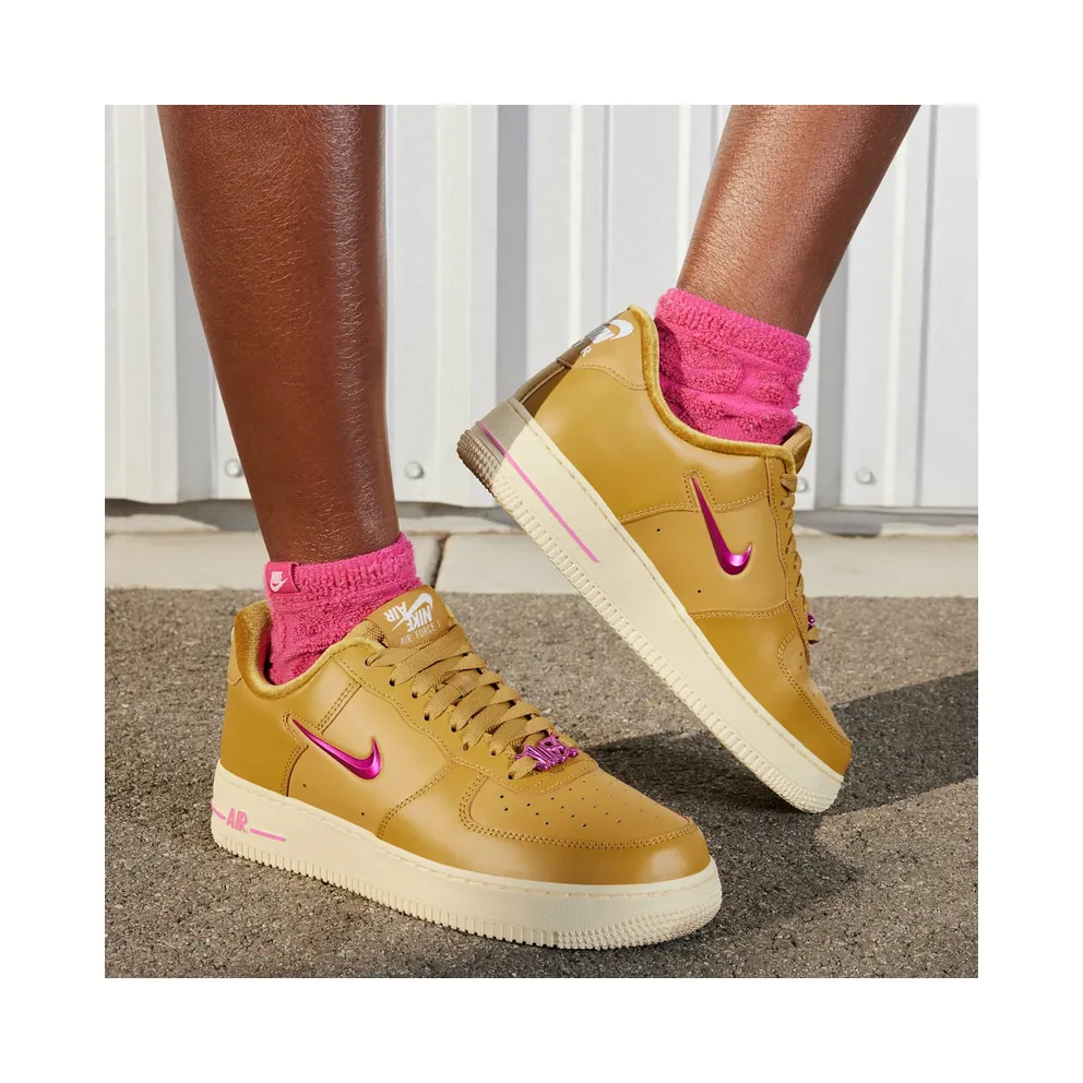 Nike Air Force 1 Jewel Bronzine Just Do It “Bronzine / Alabaster / Coconut Milk / Playful Pink” (FB8251-700)