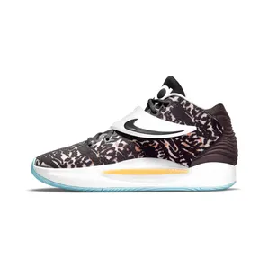 Nike KD 14 Floral (2021) “Black / Copa / Orange Trance / White” (CW3935-001)